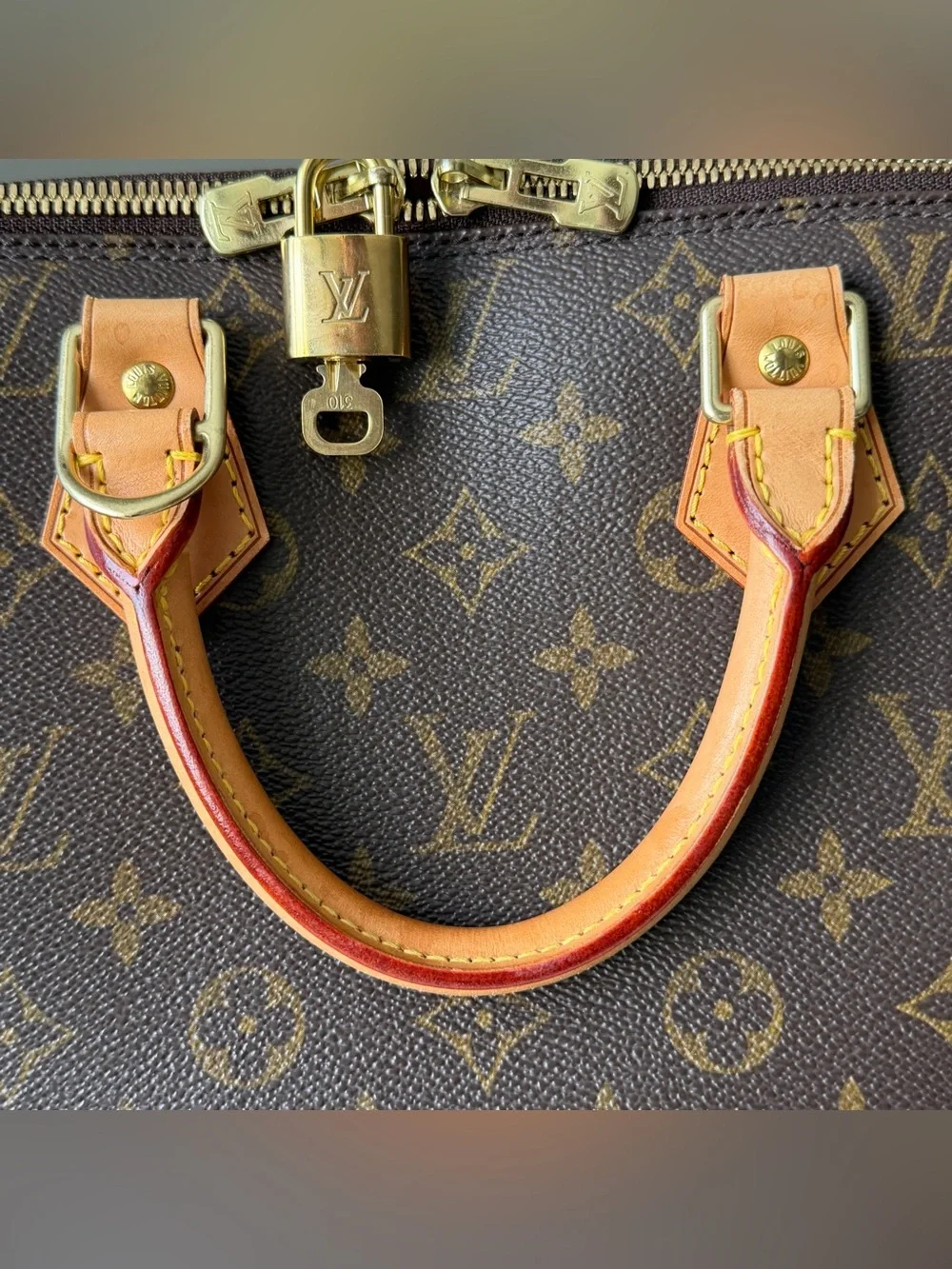 Louis Vuitton Alma PM Monogram Canvas Vachetta Leather Top Handle Bag